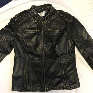Faux leather jacket